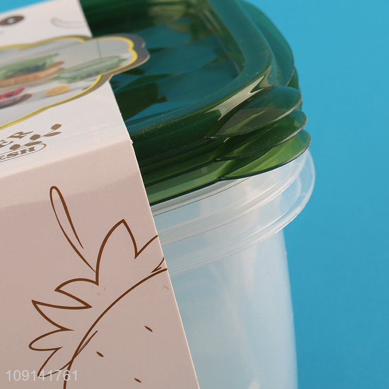 China Imports 3 Pieces Plastic Food Storage Containers Plastic Fruit Containers