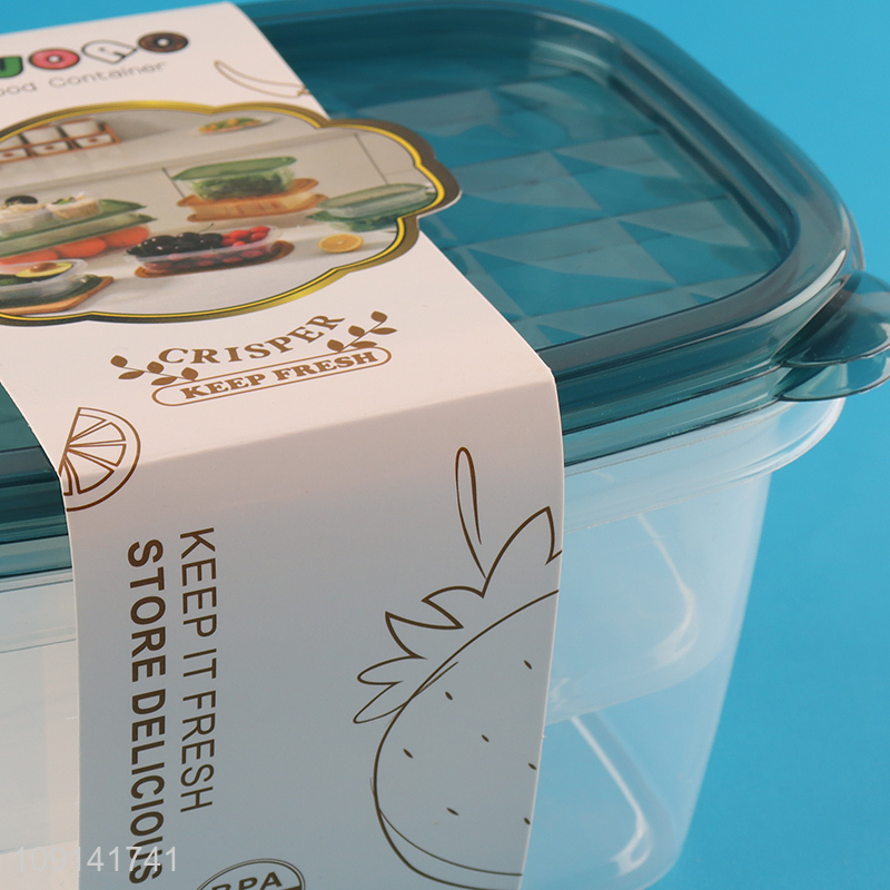 High Quality 2 Pieces Plastic Food Storage Containers Fresh-Keeping Box Set