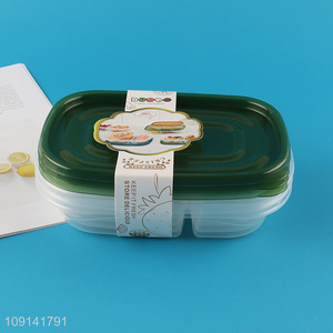 Popular Product 3 Pieces Plastic Food Storage Containers Set for Refrigerator