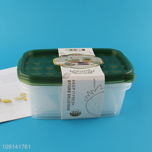 China Imports 3 Pieces Plastic Food Storage Containers Plastic Fruit Containers