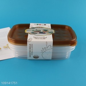 Factory Price 3 Pieces BPA Free Plastic Food Storage Containers Fridge Crispers