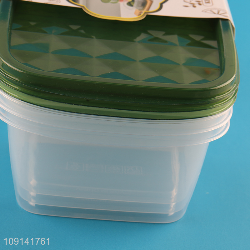 China Imports 3 Pieces Plastic Food Storage Containers Plastic Fruit Containers