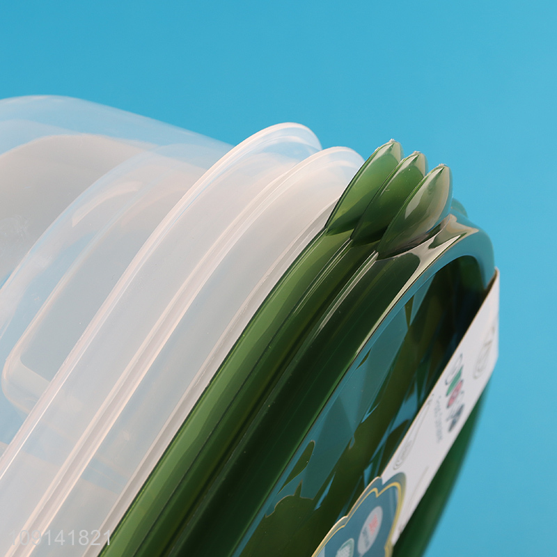 High Quality 3 Pieces Plastic Food Storage Containers Fresh-Keeping Box Set