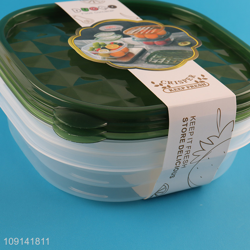 Online Wholesale 3PCS Food Grade Plastic Food Storage Containers for Meal Prep