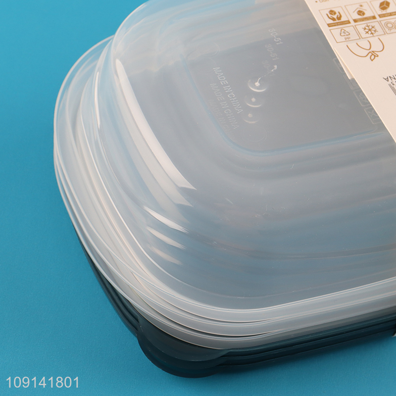 New Arrival 3PCS BPA Free Plastic Food Storage Containers with Lids for Meal Prep