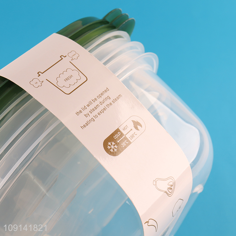 High Quality 3 Pieces Plastic Food Storage Containers Fresh-Keeping Box Set