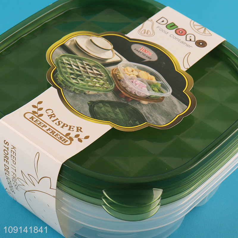 China Imports 3 Pieces Plastic Food Storage Containers Plastic Fruit Containers