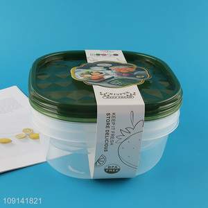 High Quality 3 Pieces Plastic Food Storage Containers Fresh-Keeping Box Set