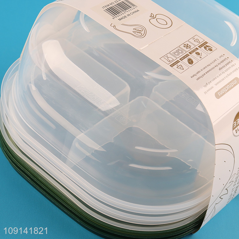 High Quality 3 Pieces Plastic Food Storage Containers Fresh-Keeping Box Set
