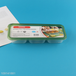 New Arrival 3-Grid Plastic Food Storage Container with Lid for Meal Prep