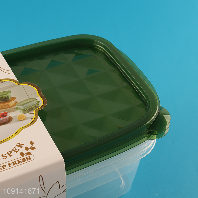 Popular Product 3 Pieces Plastic Food Storage Containers Set for Refrigerator