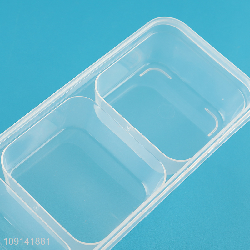 New Arrival 3-Grid Plastic Food Storage Container with Lid for Meal Prep