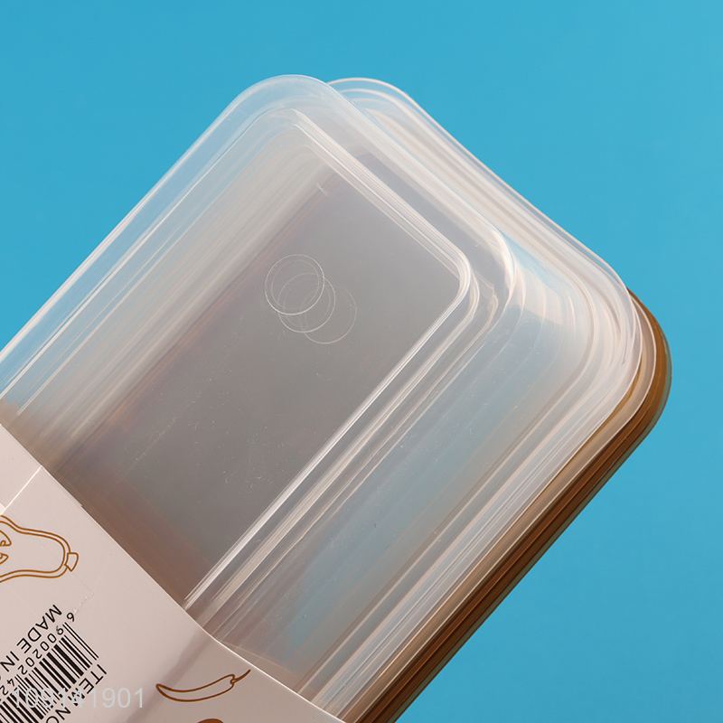 High Quality 3 Pieces Plastic Food Storage Containers Fresh-Keeping Box Set