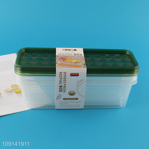 Factory Price 3 Pieces BPA Free Plastic Food Storage Containers Fridge Crispers