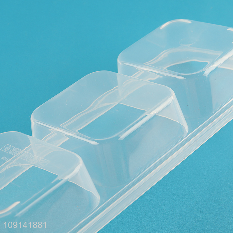 New Arrival 3-Grid Plastic Food Storage Container with Lid for Meal Prep