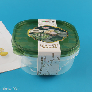 Online Wholesale 2 Pieces Plastic Food Storage Containers with Lids for Fridge