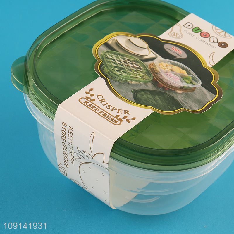 Online Wholesale 2 Pieces Plastic Food Storage Containers with Lids for Fridge