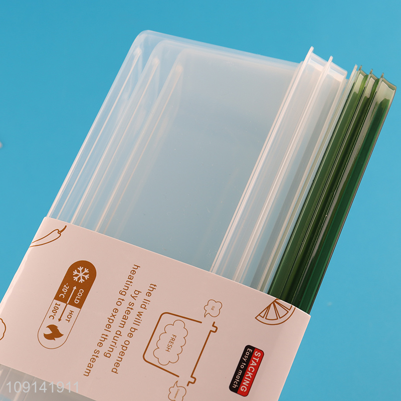 Factory Price 3 Pieces BPA Free Plastic Food Storage Containers Fridge Crispers