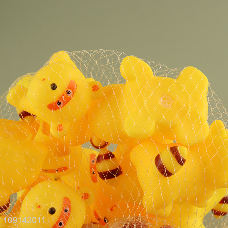 High Quality 12PCS Baby Bath Toys Squeaky Beaver Bath Tub Toys