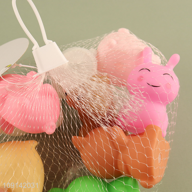 New Product 10PCS Baby Bath Toys Squeaky Animal Bath Tub Toys