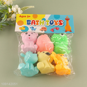 China Imports 6PCS Baby Bath Toys Squeaky Animal Bath Tub Toys