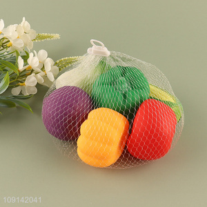 Good Quality 6PCS Baby Bath Toys Squeaky Vegetable Bath Tub Toys