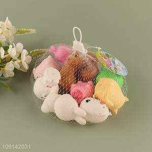 New Product 10PCS Baby Bath Toys Squeaky Animal Bath Tub Toys