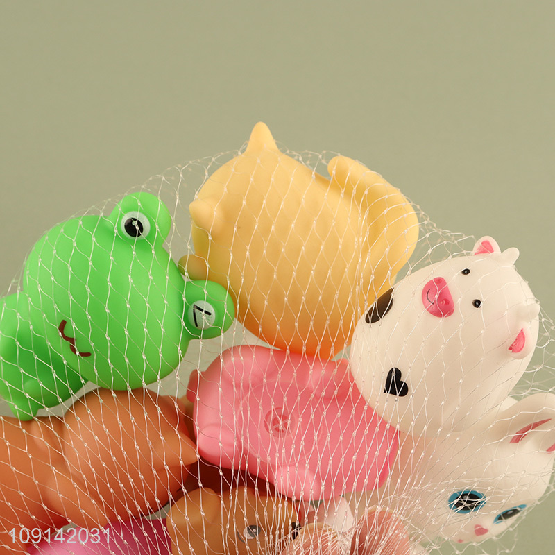 New Product 10PCS Baby Bath Toys Squeaky Animal Bath Tub Toys