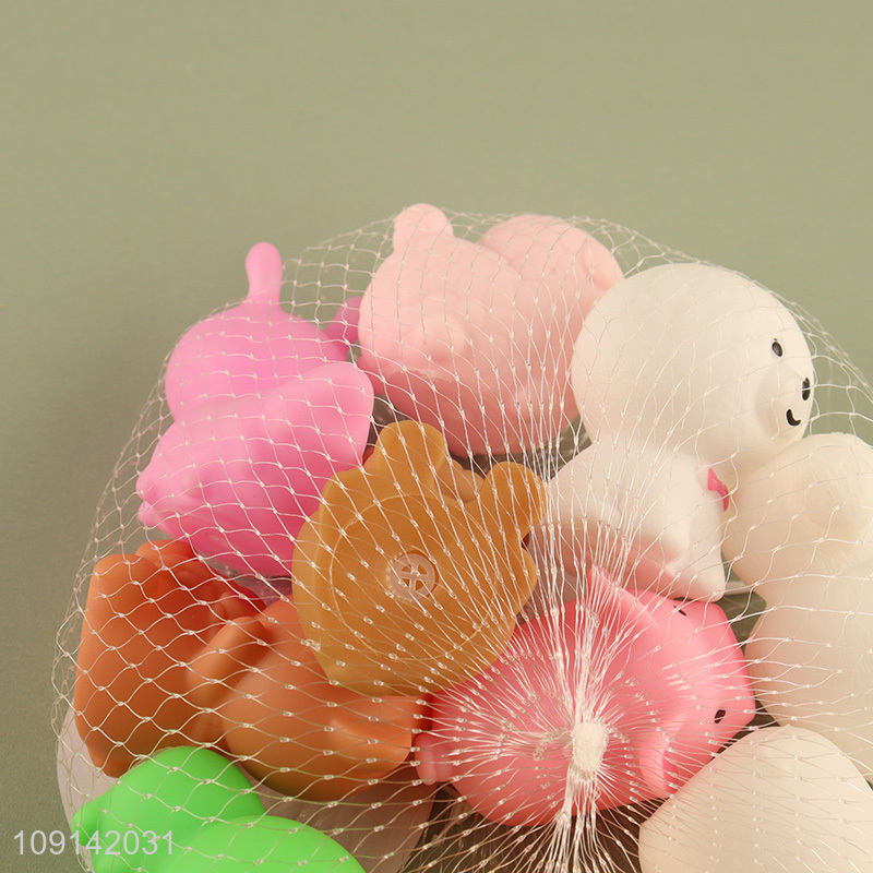 New Product 10PCS Baby Bath Toys Squeaky Animal Bath Tub Toys