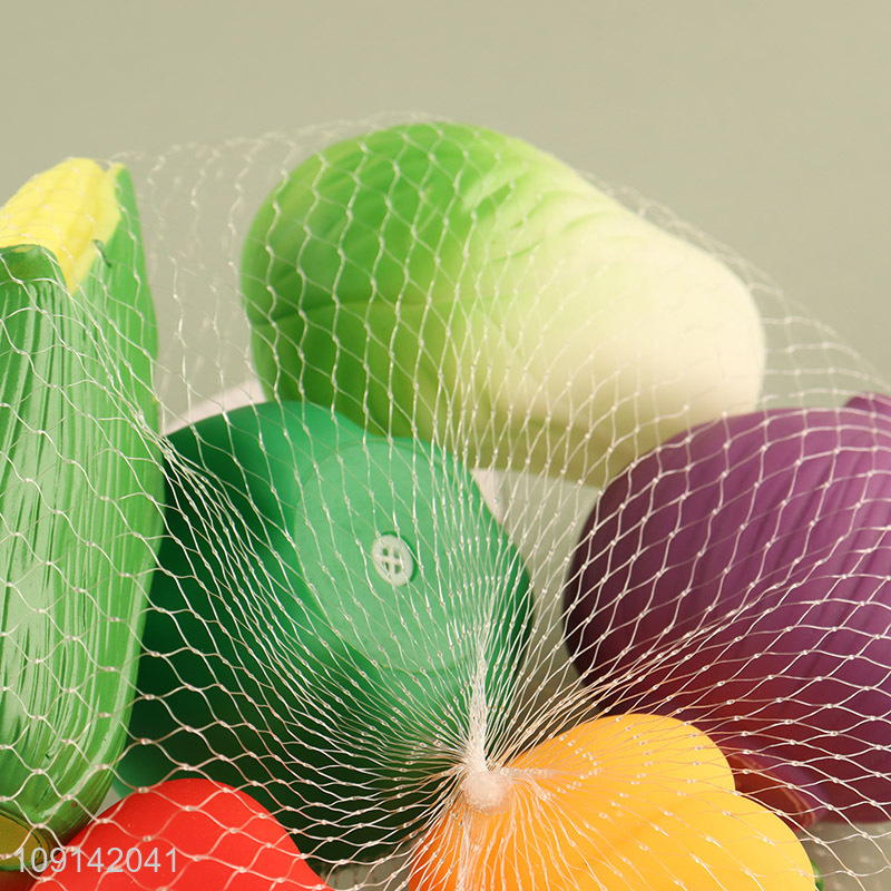 Good Quality 6PCS Baby Bath Toys Squeaky Vegetable Bath Tub Toys