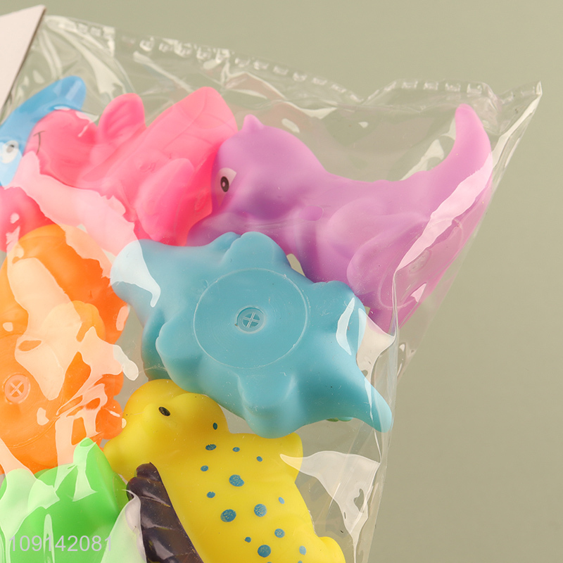 Online Wholesale 6PCS Baby Bath Toys Squeaky Dinosaur Bath Tub Toys