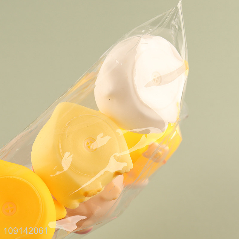 Factory Supply 6PCS Baby Bath Toys Squeaky Chicken Bath Tub Toys