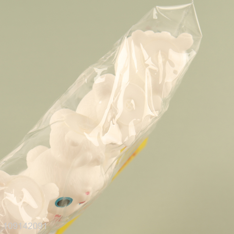 Factory Price 8PCS Baby Bath Toys Squeaky Rabbit Bath Tub Toys