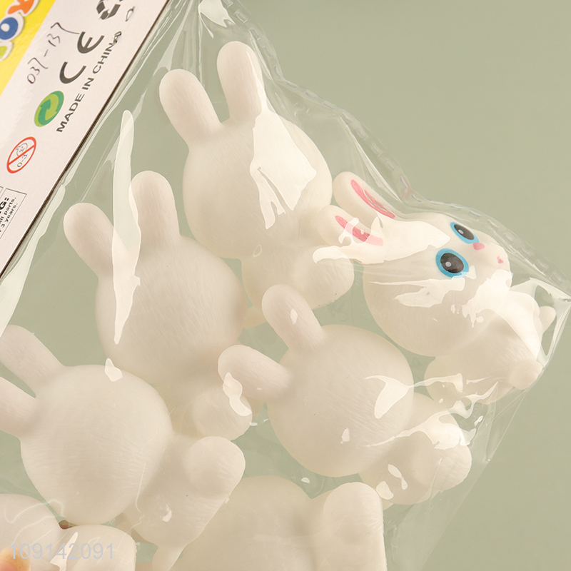 Factory Price 8PCS Baby Bath Toys Squeaky Rabbit Bath Tub Toys