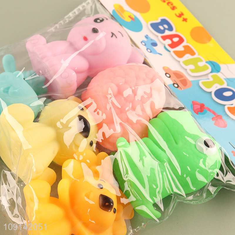 China Imports 6PCS Baby Bath Toys Squeaky Animal Bath Tub Toys