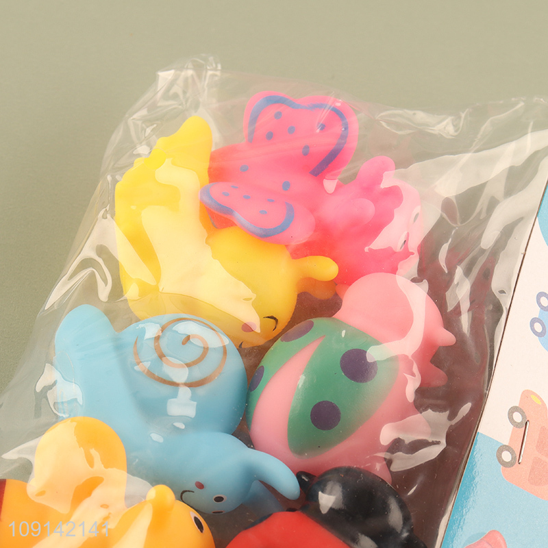 China Imports 6PCS Baby Bath Toys Squeaky Insect Bath Tub Toys