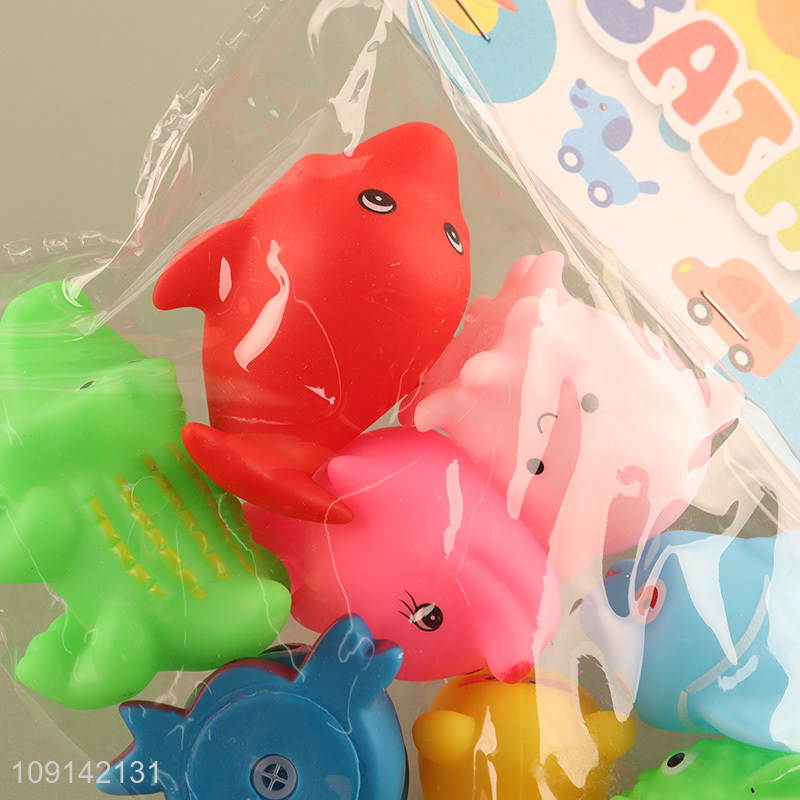 Good Quality 8PCS Baby Bath Toys Squeaky Animal Bath Tub Toys