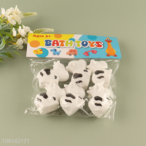 Online Wholesale 6PCS Baby Bath Toys Squeaky Dairy Cow Bath Tub Toys