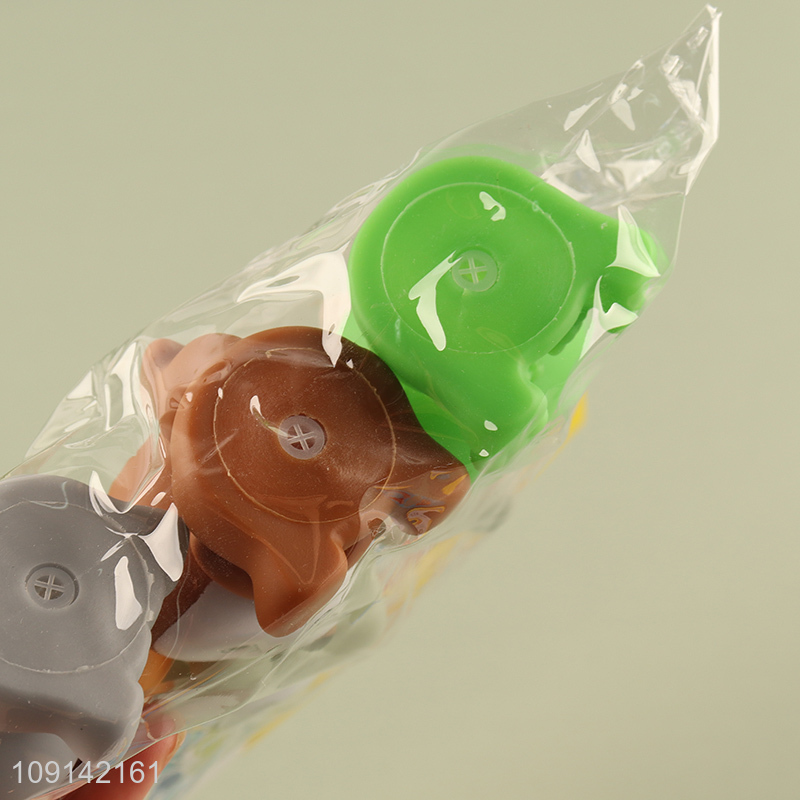 New Arrival 6PCS Baby Bath Toys Squeaky Forest Animal Bath Tub Toys