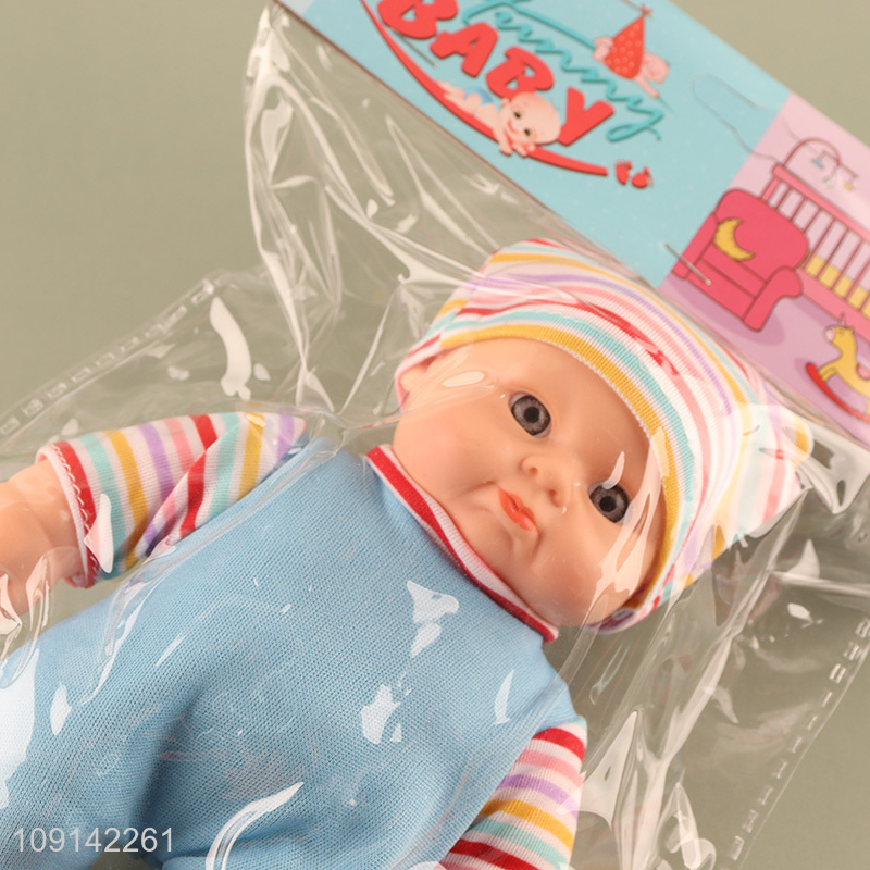 Good Quality 8 Inch Soft Vinyl Baby Doll Washable Newborn Doll