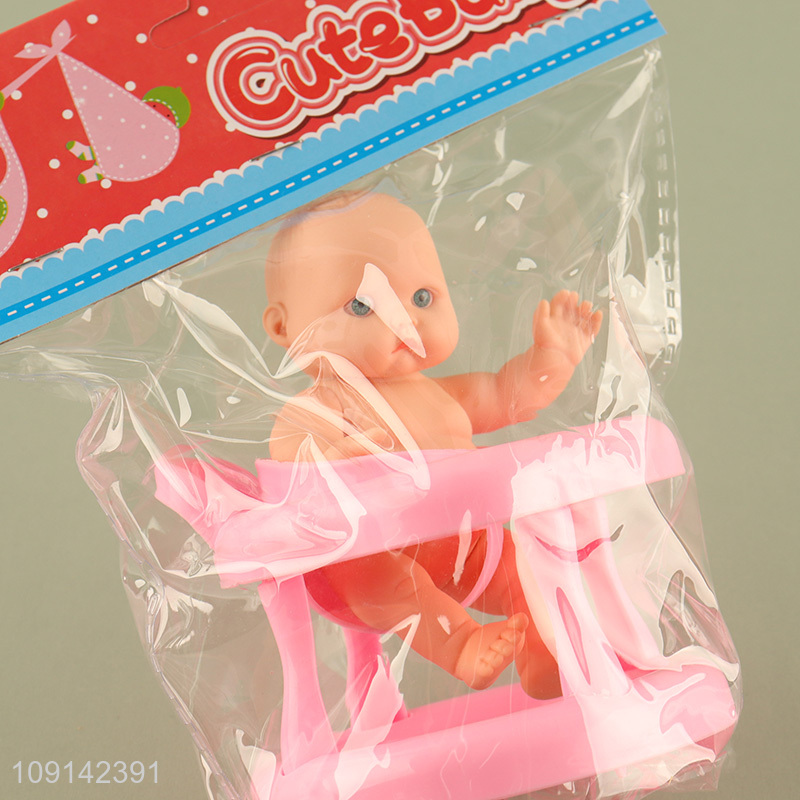 New Product 5 Inch Baby Doll and Baby Walker Set for Kids