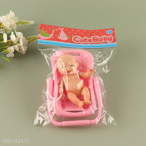 China Wholesale 5 Inch Baby Doll and Car Seat Set for Kids