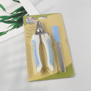 China Wholesale Dog Nail Clippers Cat Nail Trimmers with Nail File