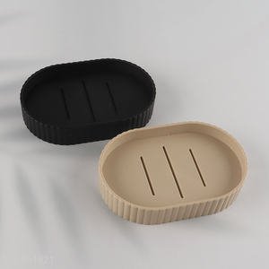 Hot Selling Drain Soap Holder Plastic Bar Soap Dish for Shower Bathroom