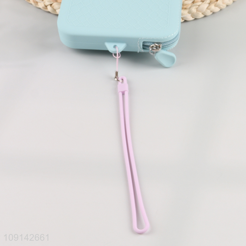 China products multicolor silicone portable wallet with zipper