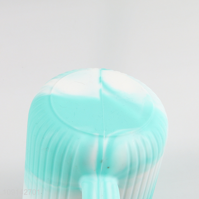 Factory price silicone reusable water cup drinking cup with handle