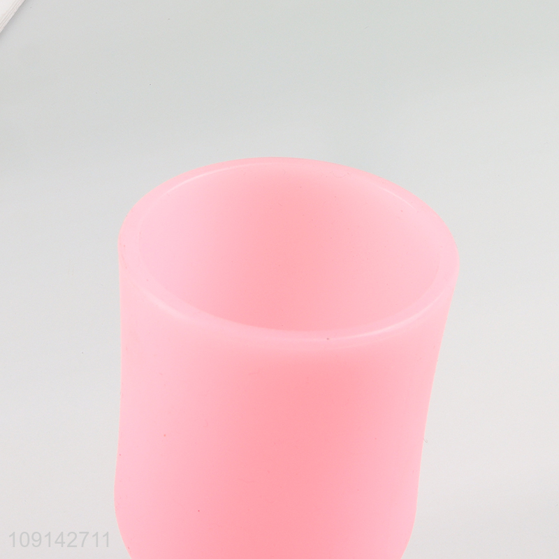 Hot selling pink silicone goblet wine glasses champagne glasses