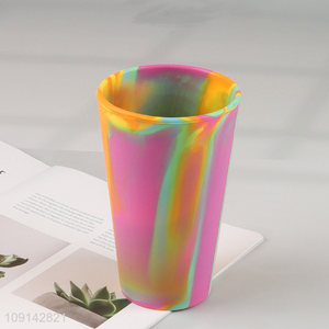 Good quality colorful silicone unbreakable water cup drinking cup for sale