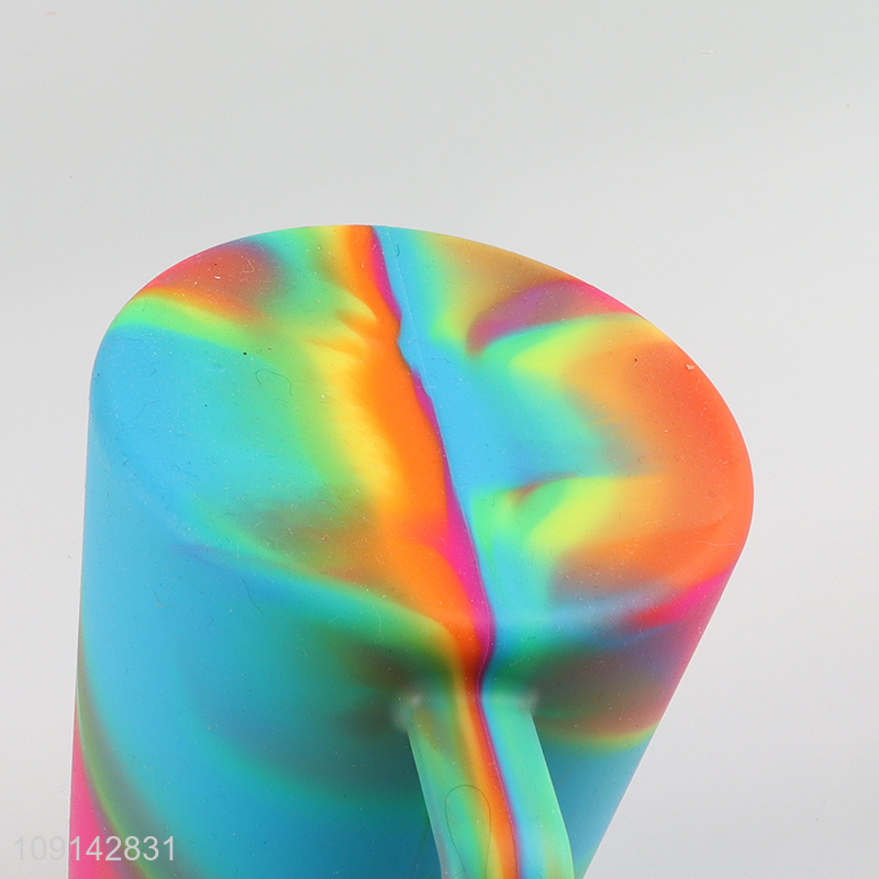 Good price colorful unbreakable silicone water cup water mug with handle