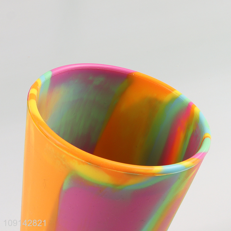 Good quality colorful silicone unbreakable water cup drinking cup for sale